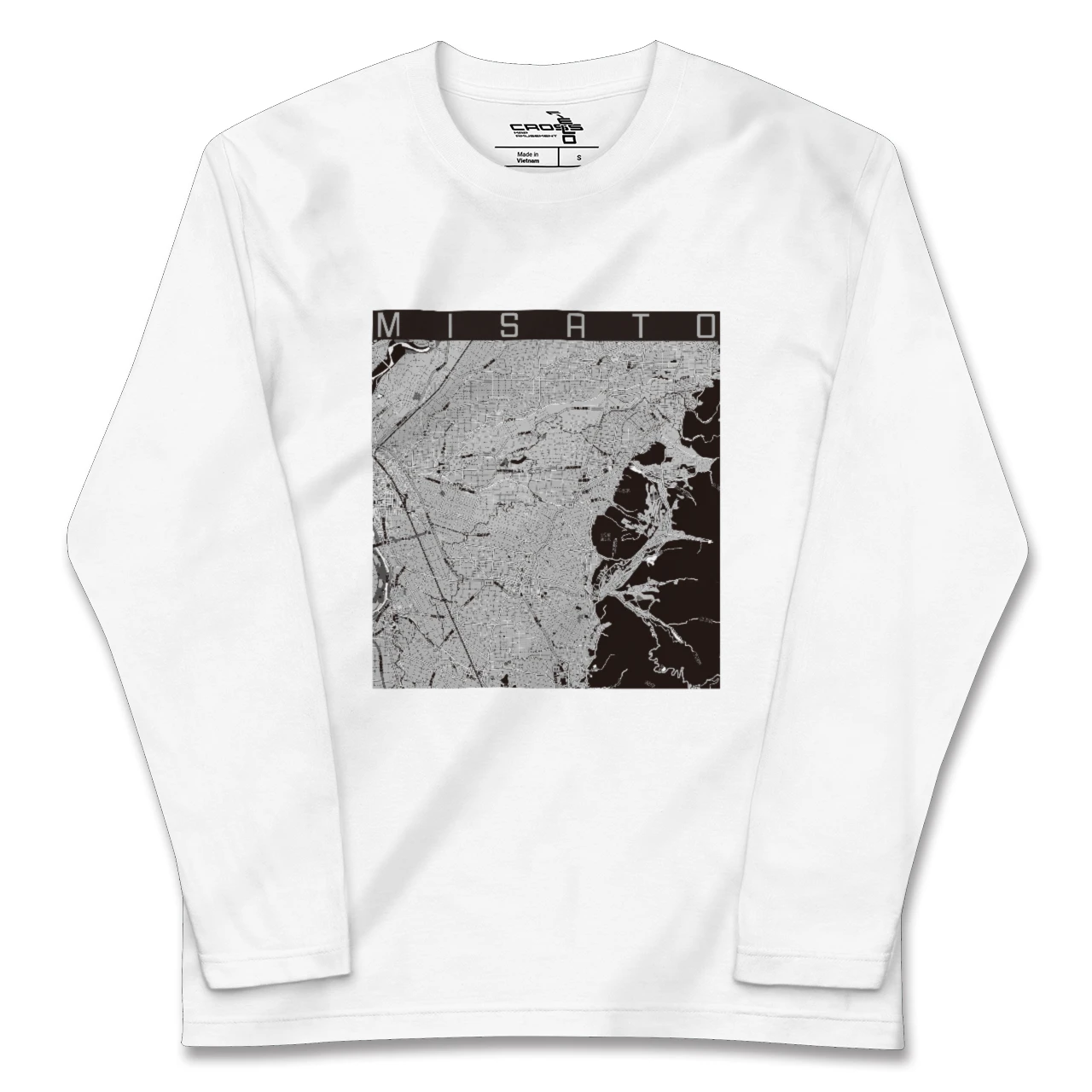 【美郷（秋田県）】地図柄ロングスリーブTシャツ