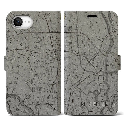 【三郷（埼玉県）】地図柄iPhoneケース（手帳タイプ）