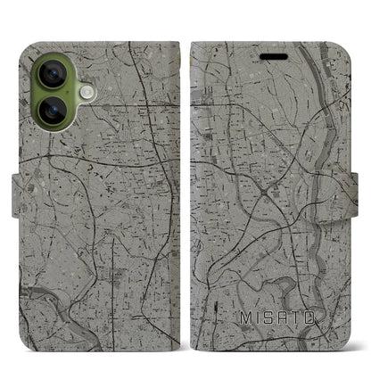 【三郷（埼玉県）】地図柄iPhoneケース（手帳タイプ）