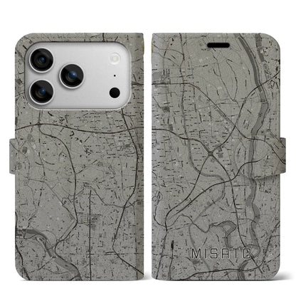 【三郷（埼玉県）】地図柄iPhoneケース（手帳タイプ）