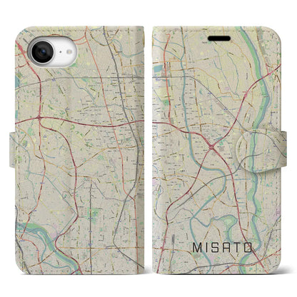 【三郷（埼玉県）】地図柄iPhoneケース（手帳タイプ）