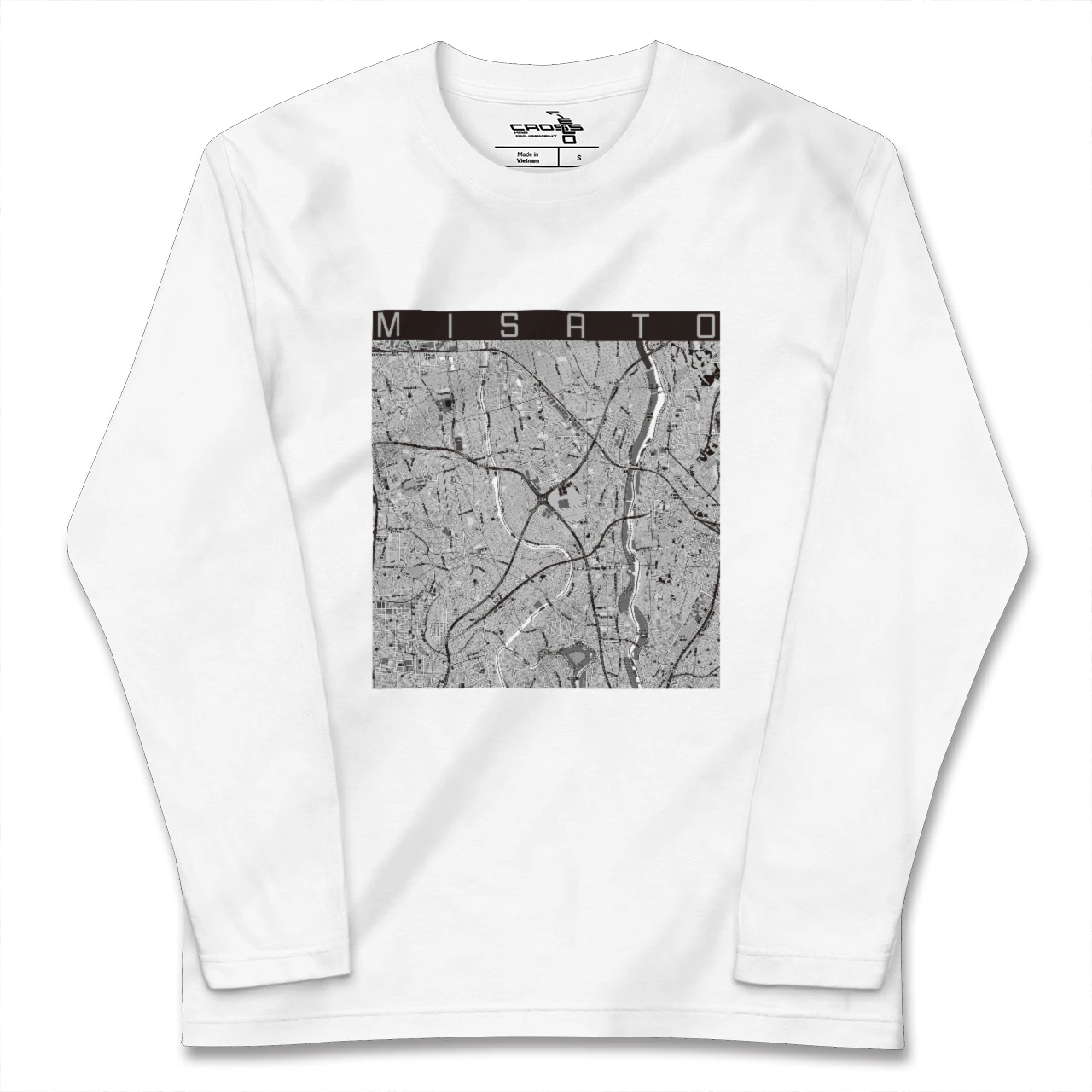 【三郷（埼玉県）】地図柄ロングスリーブTシャツ