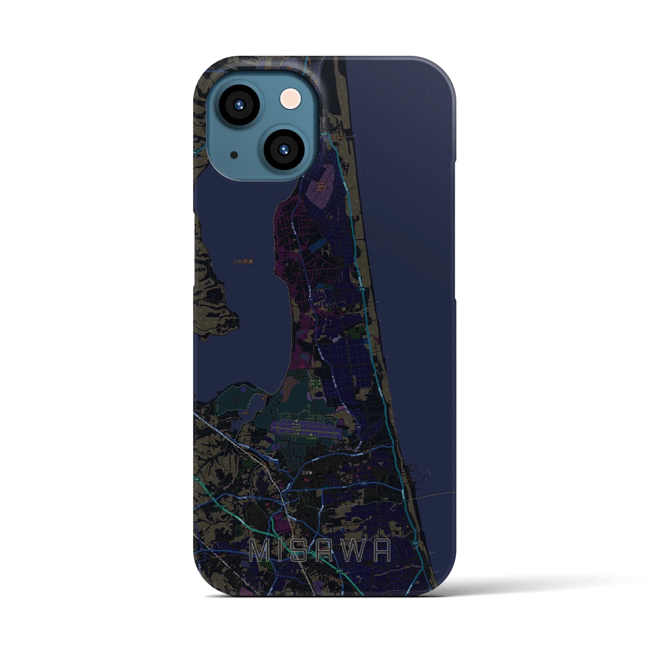 【三沢（青森県）】地図柄iPhoneケース（バックカバータイプ）