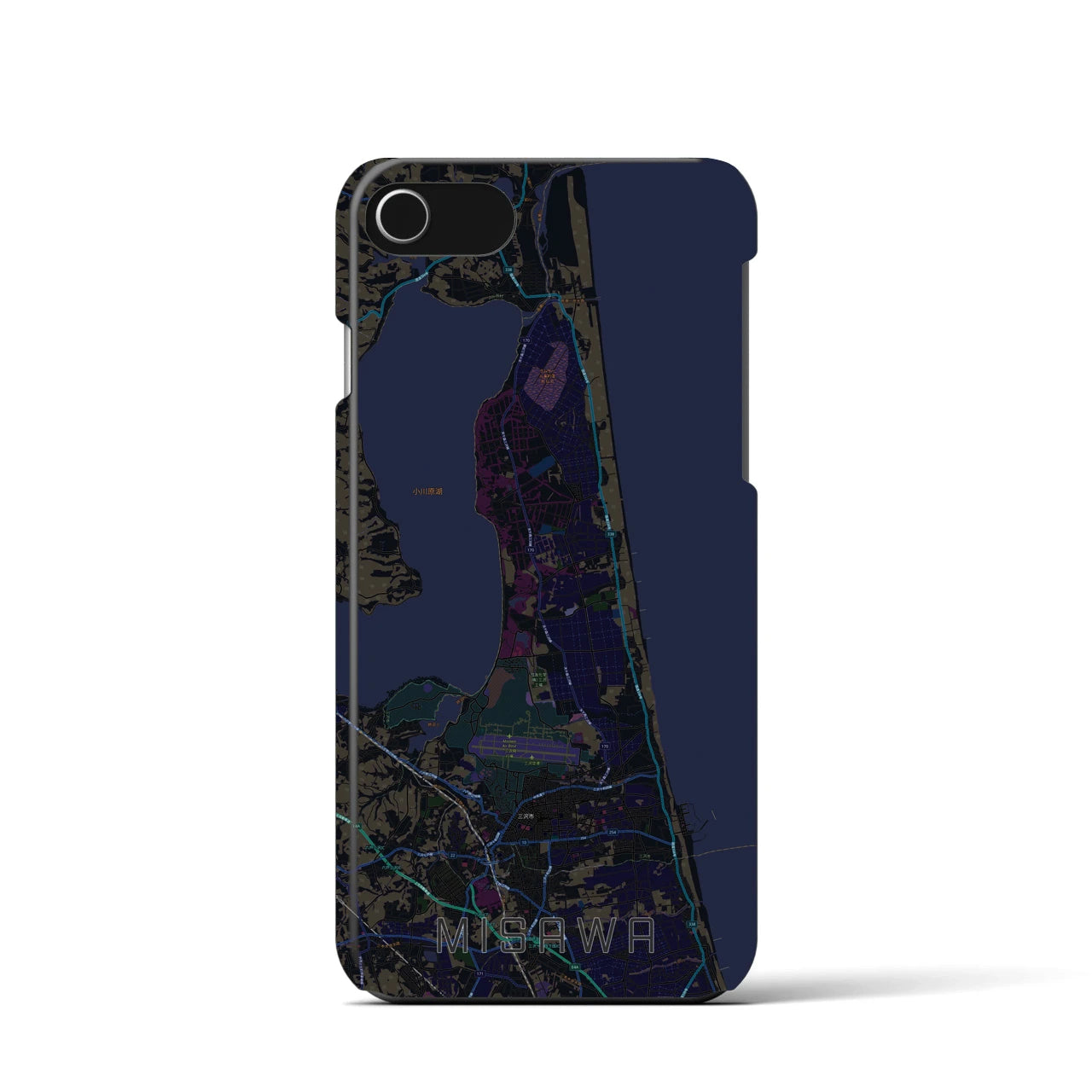 【三沢（青森県）】地図柄iPhoneケース（バックカバータイプ）