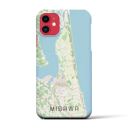 【三沢（青森県）】地図柄iPhoneケース（バックカバータイプ）