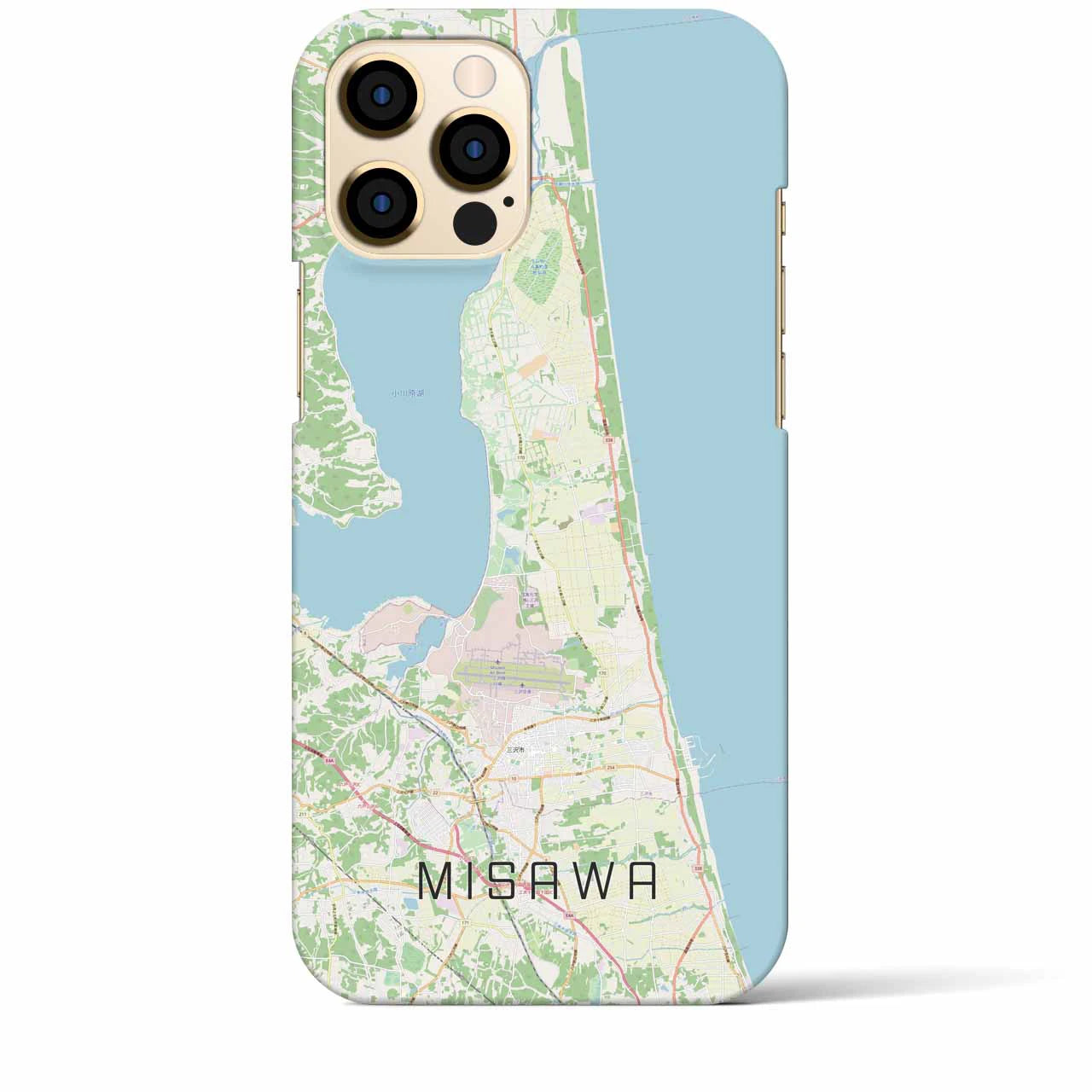 【三沢（青森県）】地図柄iPhoneケース（バックカバータイプ）