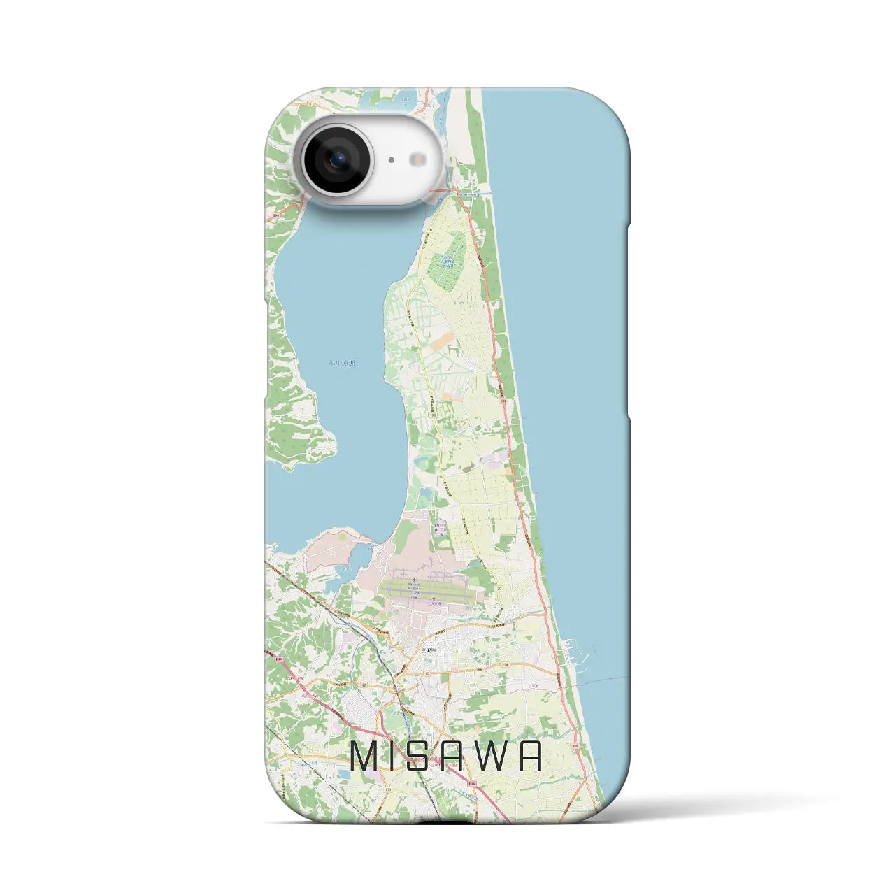 【三沢（青森県）】地図柄iPhoneケース（バックカバータイプ）