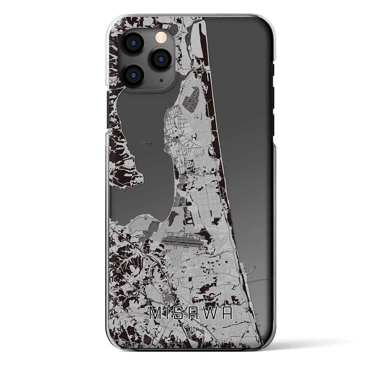 【三沢（青森県）】地図柄iPhoneケース（クリアタイプ）