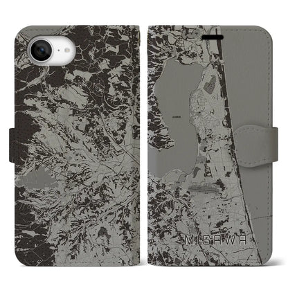 【三沢（青森県）】地図柄iPhoneケース（手帳タイプ）