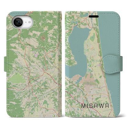 【三沢（青森県）】地図柄iPhoneケース（手帳タイプ）