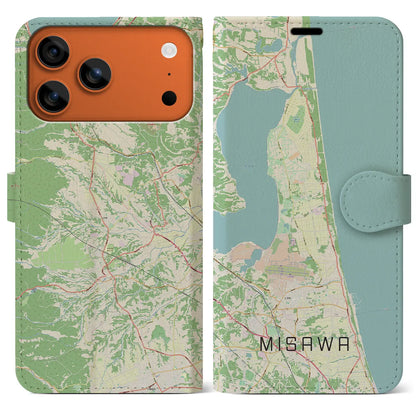 【三沢（青森県）】地図柄iPhoneケース（手帳タイプ）