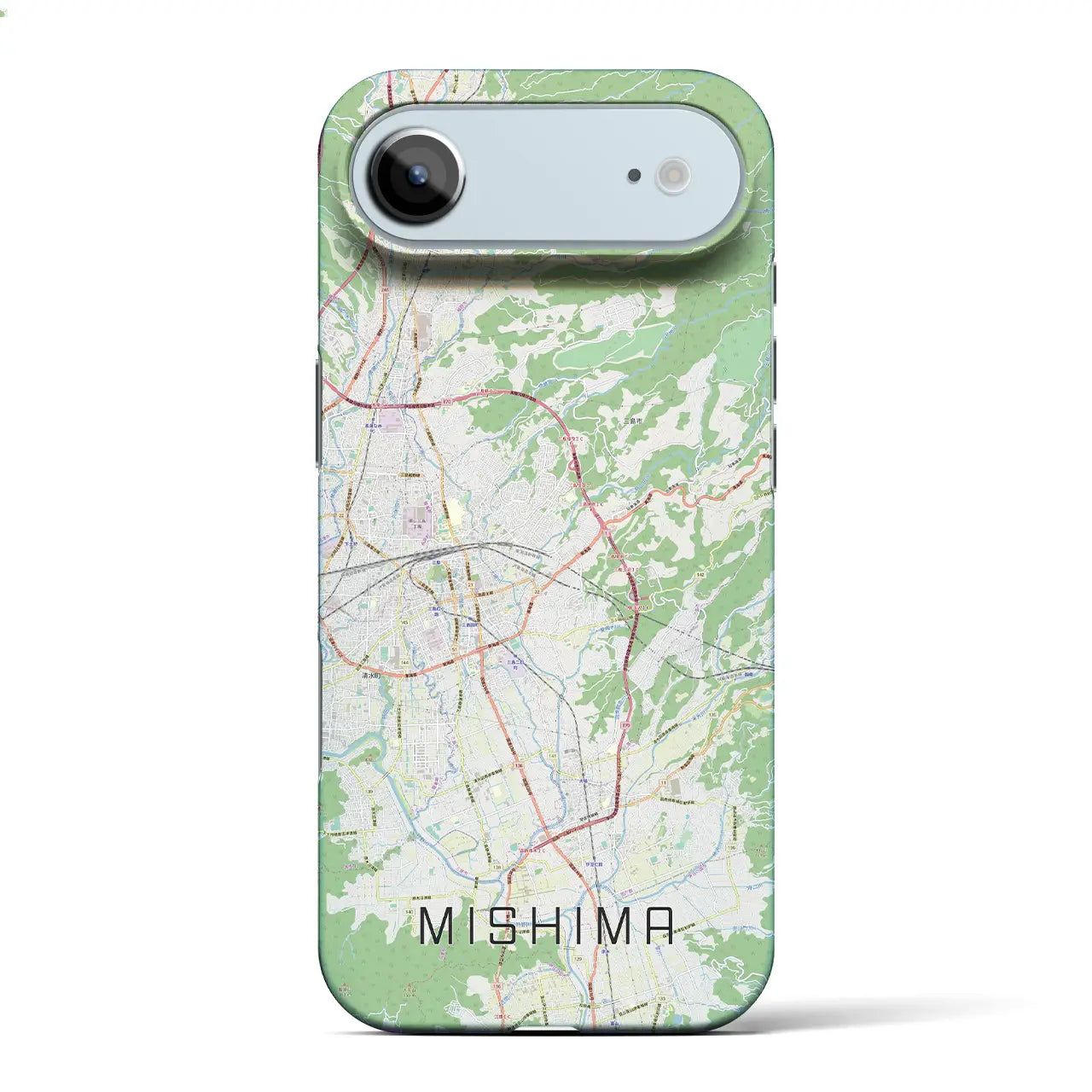 【三島（静岡県）】地図柄iPhoneケース（バックカバータイプ）