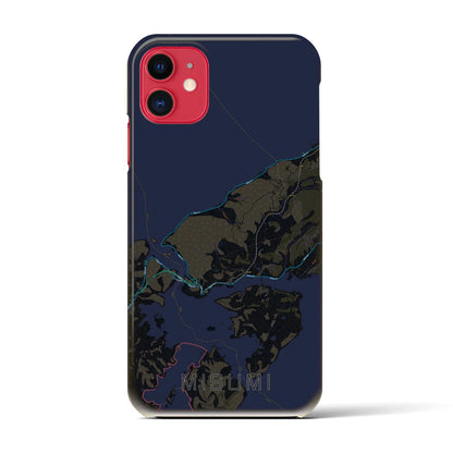 【三角（熊本県）】地図柄iPhoneケース（バックカバータイプ）