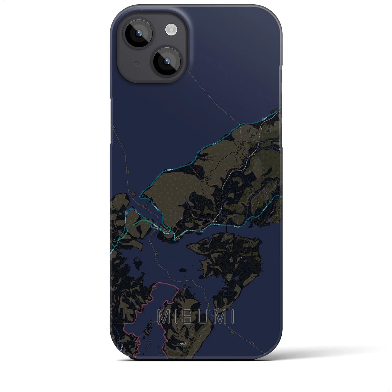 【三角（熊本県）】地図柄iPhoneケース（バックカバータイプ）