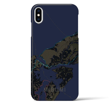 【三角（熊本県）】地図柄iPhoneケース（バックカバータイプ）