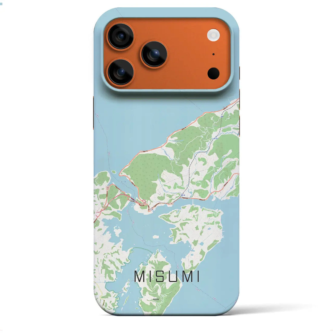 【三角（熊本県）】地図柄iPhoneケース（バックカバータイプ）ナチュラル・iPhone 17 Pro Max 用