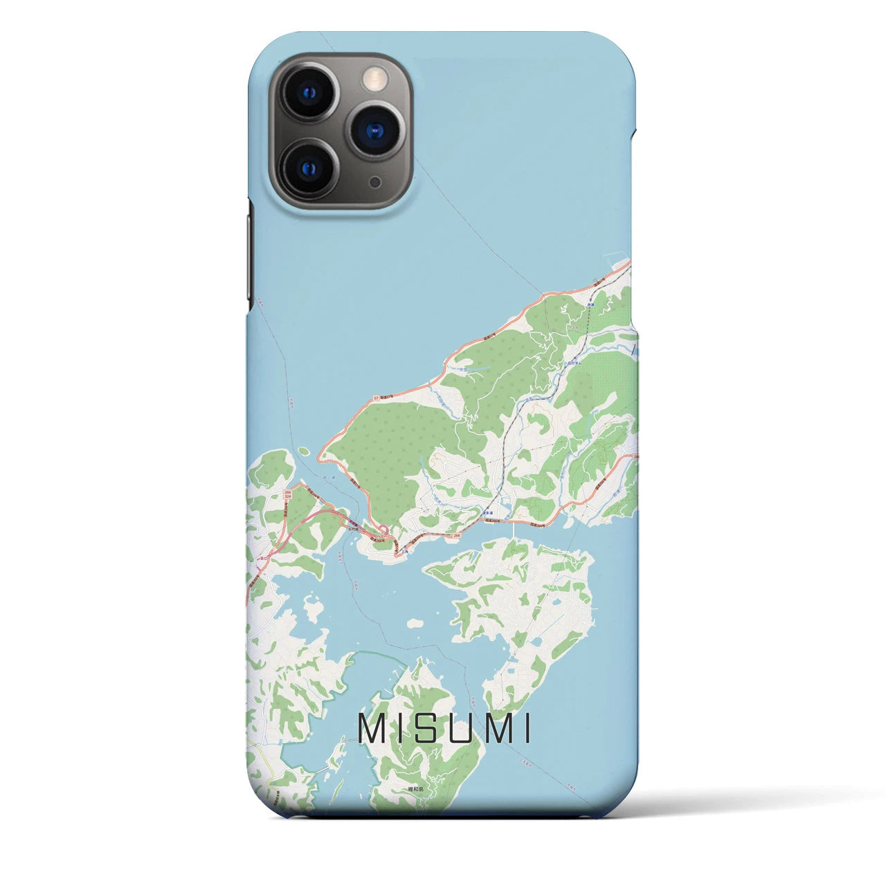 【三角（熊本県）】地図柄iPhoneケース（バックカバータイプ）