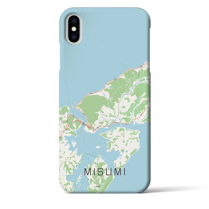 【三角（熊本県）】地図柄iPhoneケース（バックカバータイプ）