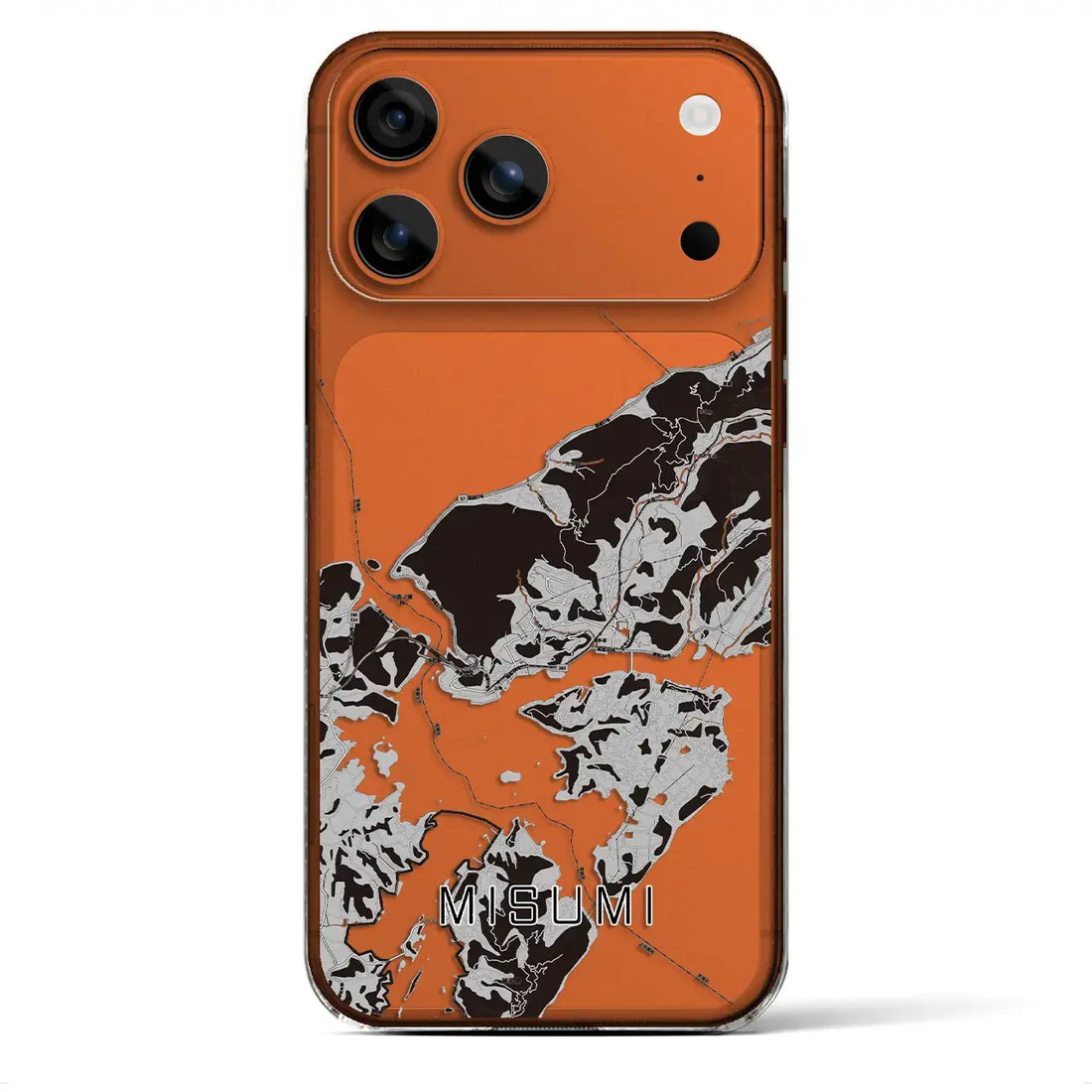 【三角（熊本県）】地図柄iPhoneケース（クリアタイプ）