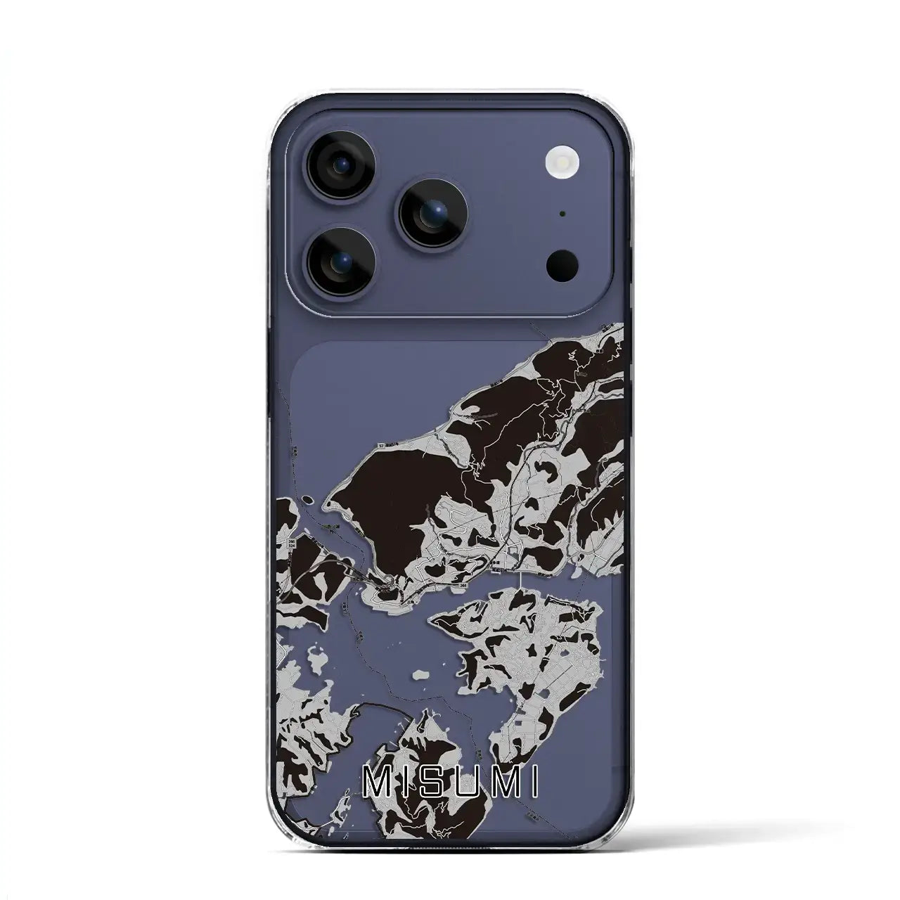 【三角（熊本県）】地図柄iPhoneケース（クリアタイプ）