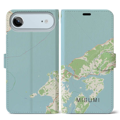 【三角（熊本県）】地図柄iPhoneケース（手帳タイプ）