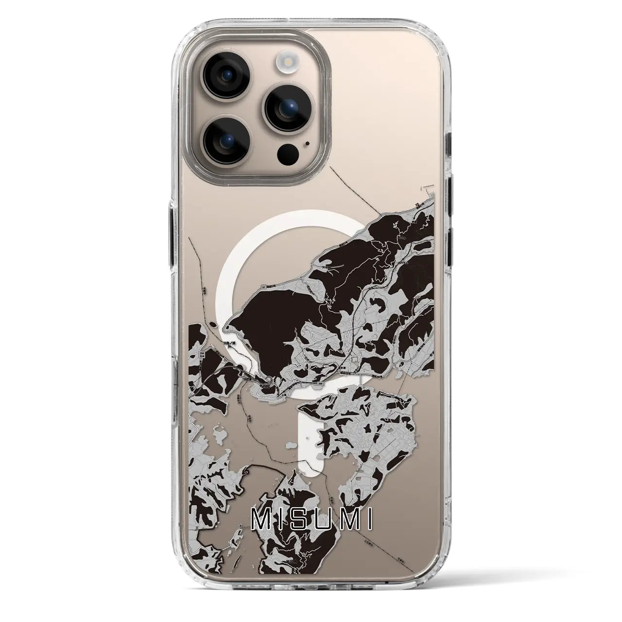 【三角（熊本県）】地図柄iPhoneケース（MagSafeタイプ）