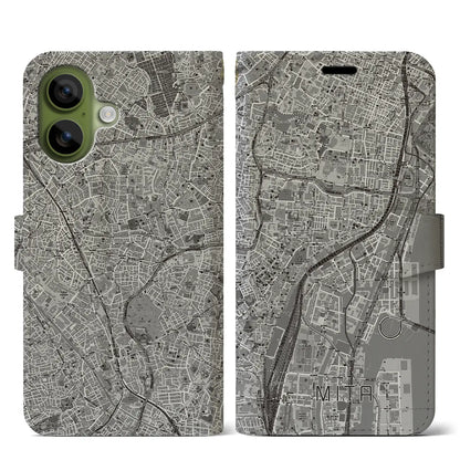 【三田（東京都）】地図柄iPhoneケース（手帳タイプ）