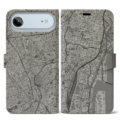 【三田（東京都）】地図柄iPhoneケース（手帳タイプ）