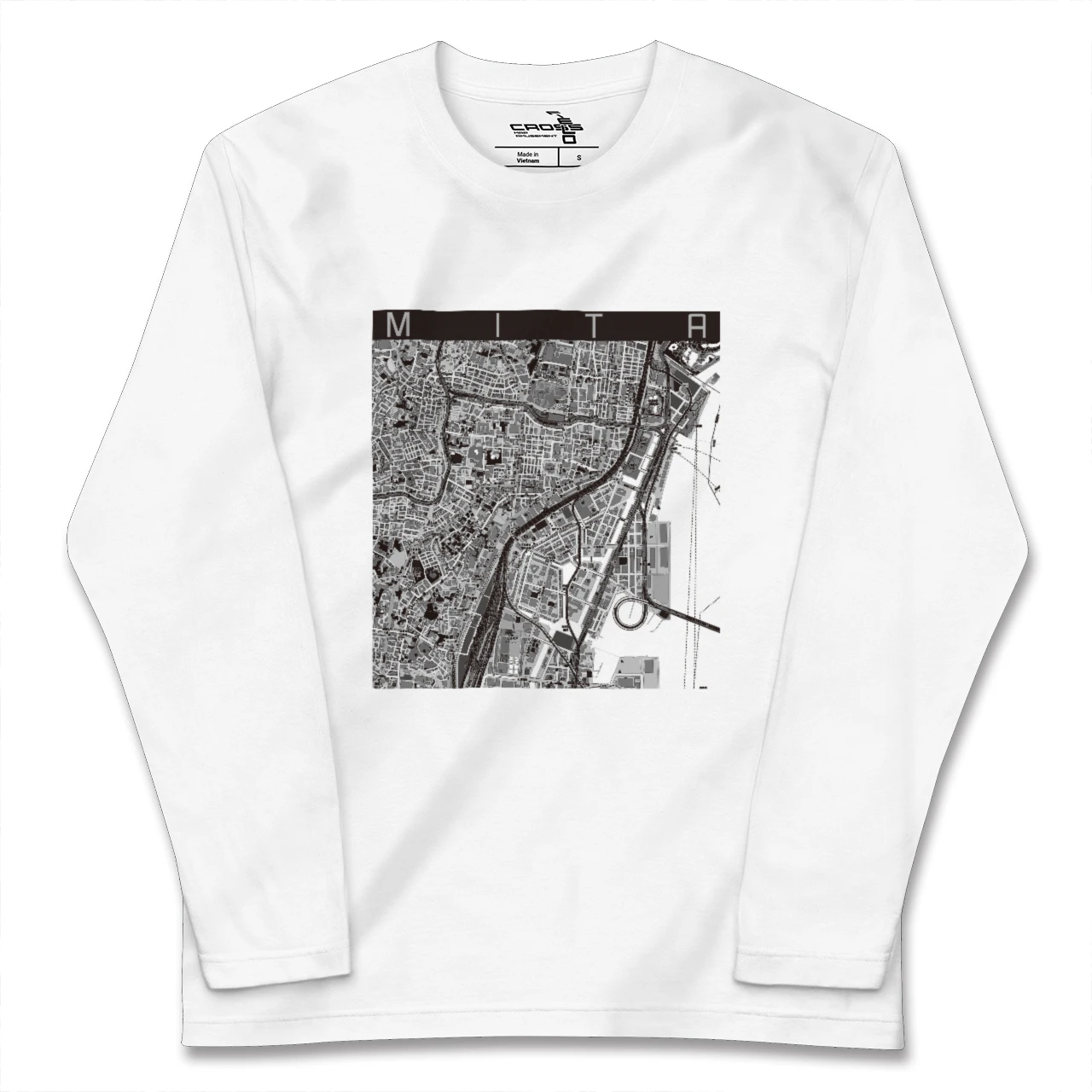 【三田（東京都）（東京都）】地図柄ロングスリーブTシャツ