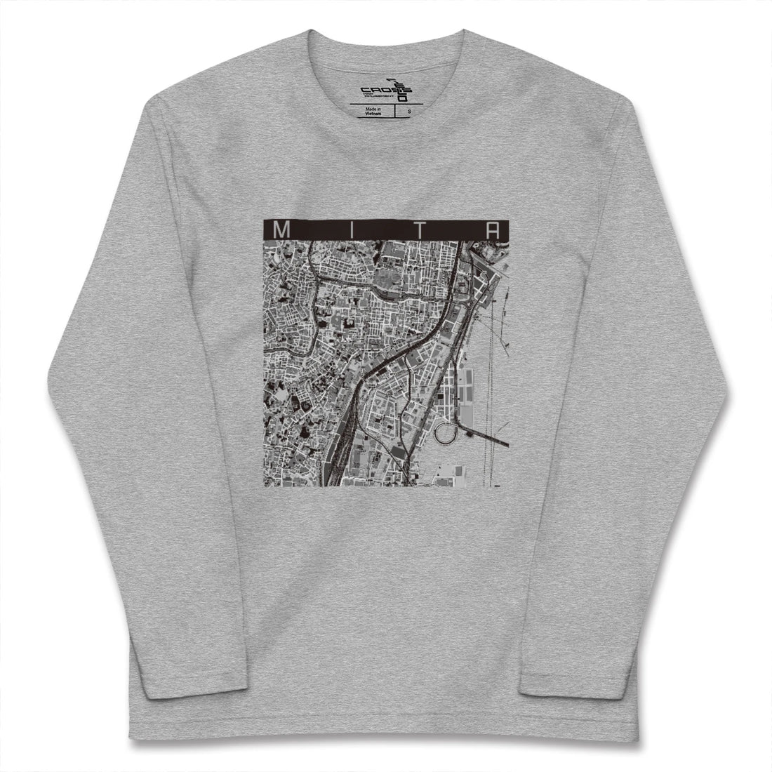 【三田（東京都）（東京都）】地図柄ロングスリーブTシャツ