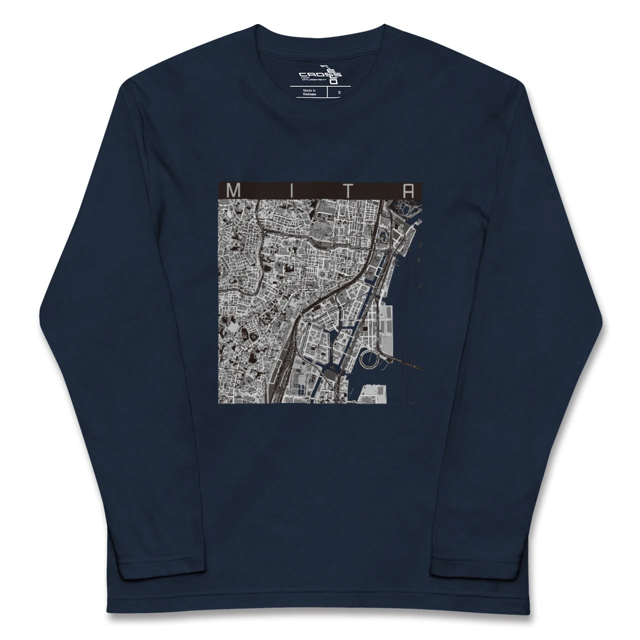 【三田（東京都）（東京都）】地図柄ロングスリーブTシャツ