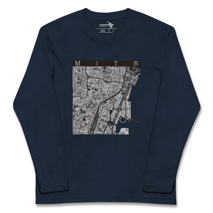 【三田（東京都）（東京都）】地図柄ロングスリーブTシャツ