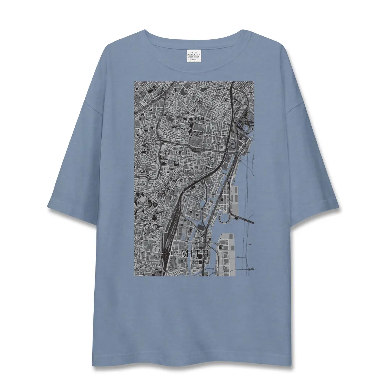 【三田（東京都）（東京都）】地図柄ビッグシルエットTシャツ
