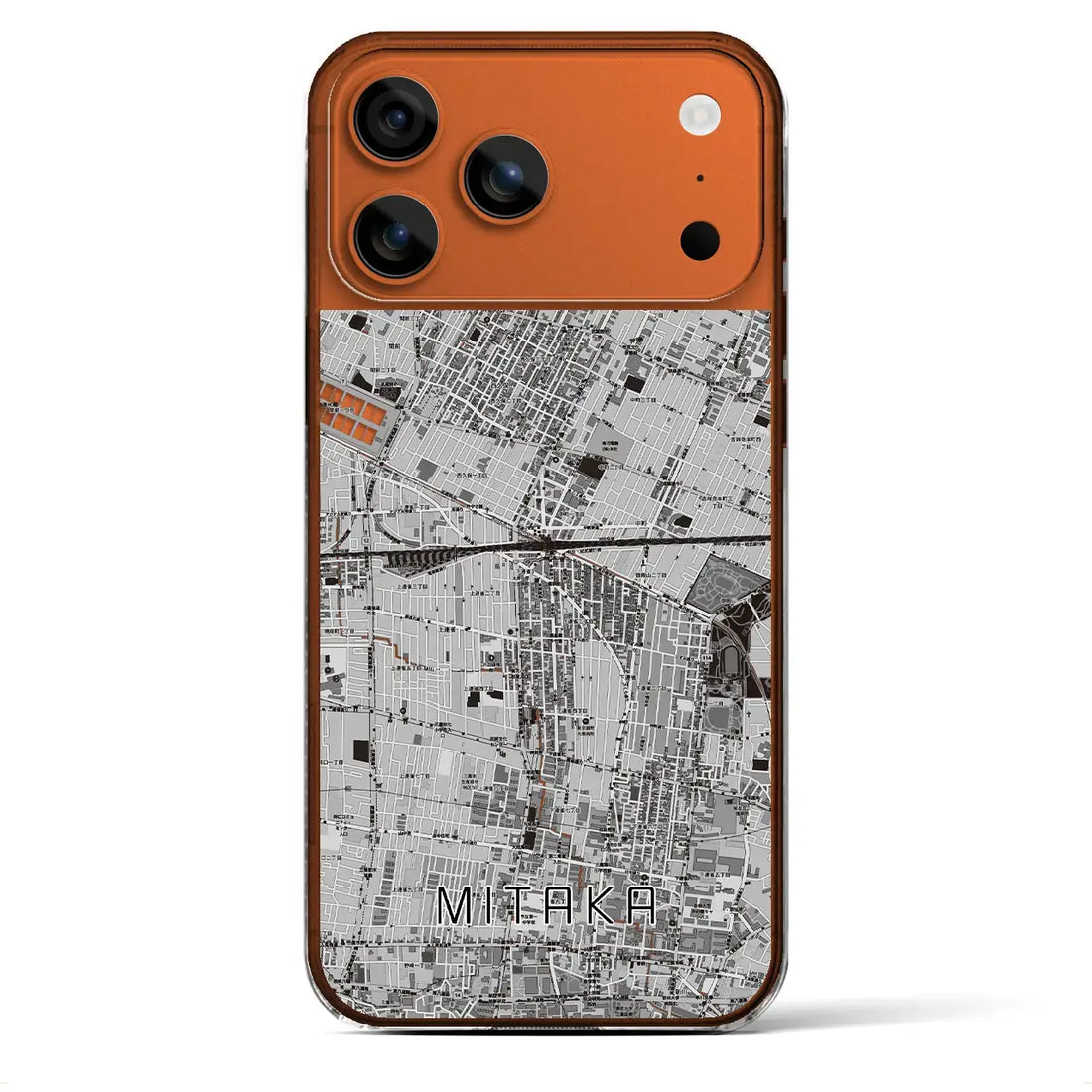 【三鷹（東京都）】地図柄iPhoneケース（クリアタイプ）