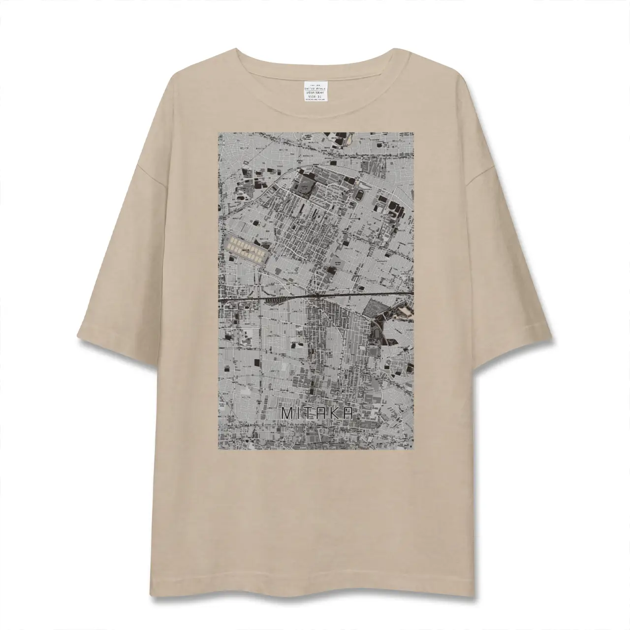 【三鷹（東京都）】地図柄ビッグシルエットTシャツ