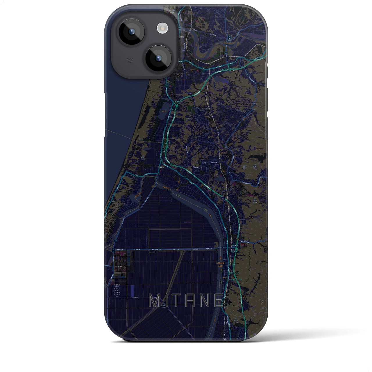 【三種（秋田県）】地図柄iPhoneケース（バックカバータイプ）