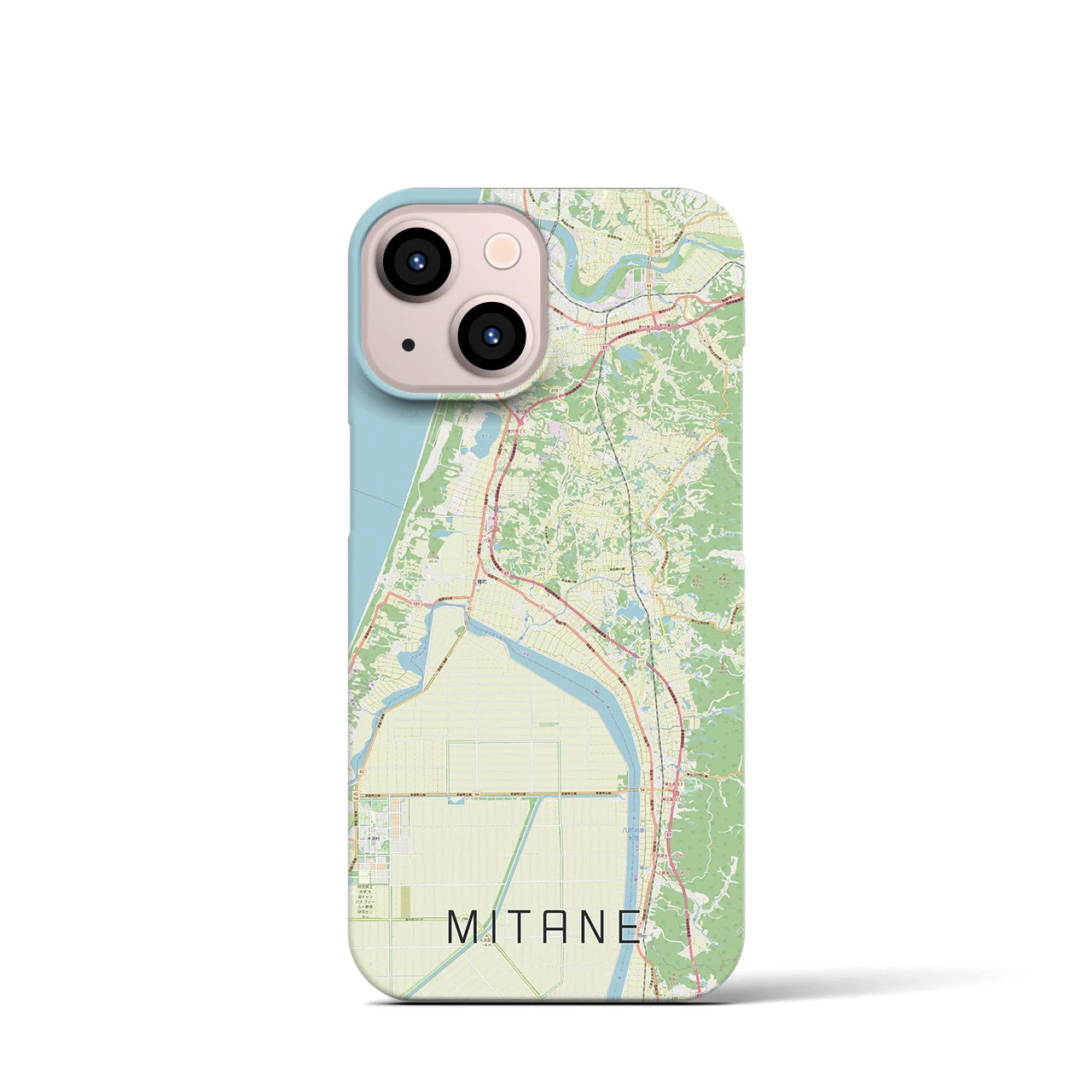 【三種（秋田県）】地図柄iPhoneケース（バックカバータイプ）