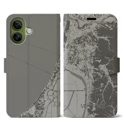 【三種（秋田県）】地図柄iPhoneケース（手帳タイプ）