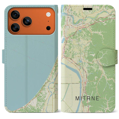 【三種（秋田県）】地図柄iPhoneケース（手帳タイプ）