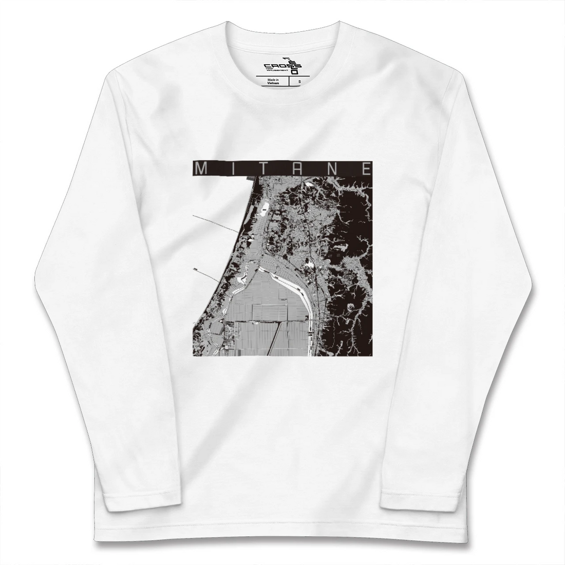 【三種（秋田県）】地図柄ロングスリーブTシャツ