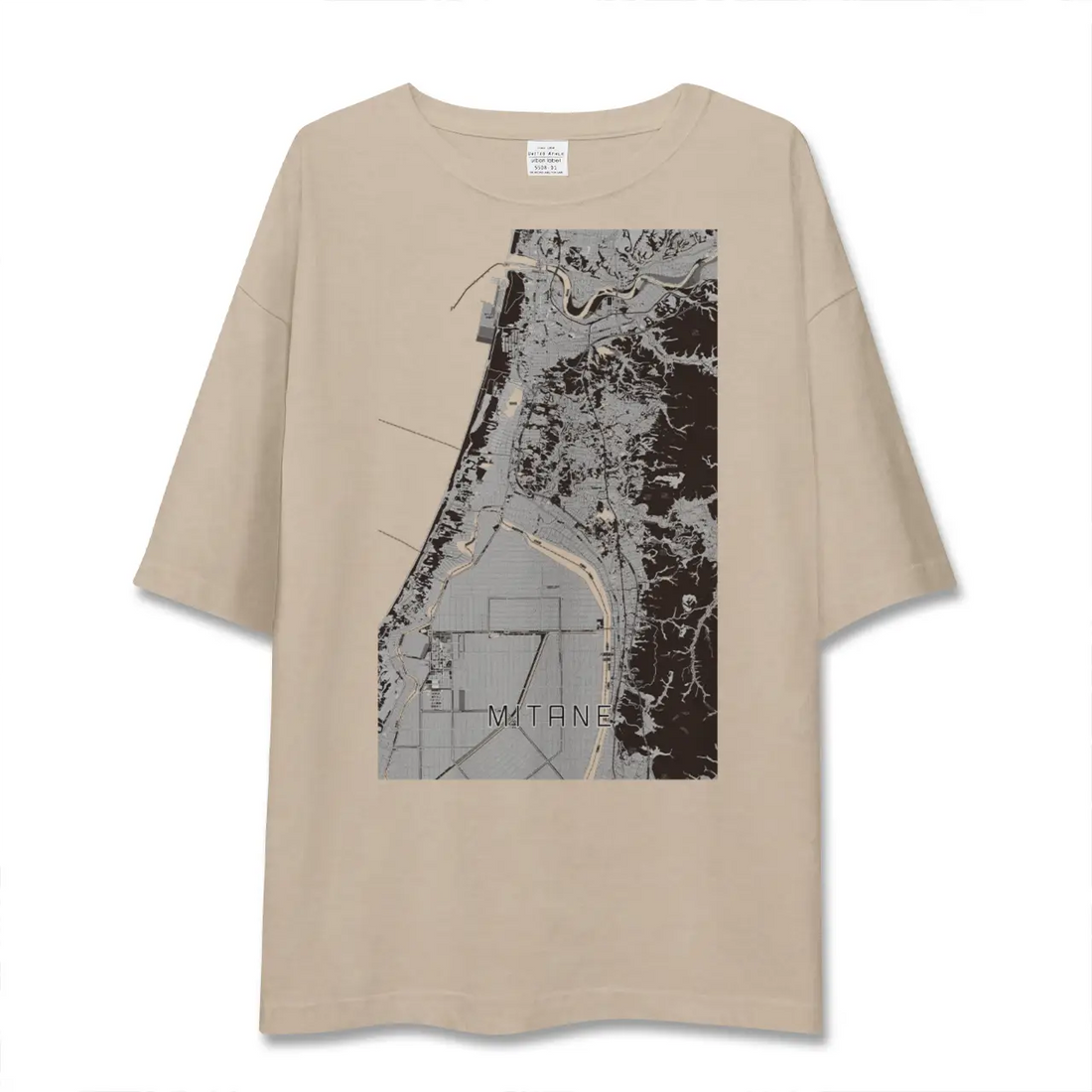 【三種（秋田県）】地図柄ビッグシルエットTシャツ