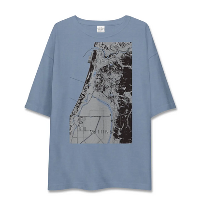 【三種（秋田県）】地図柄ビッグシルエットTシャツ