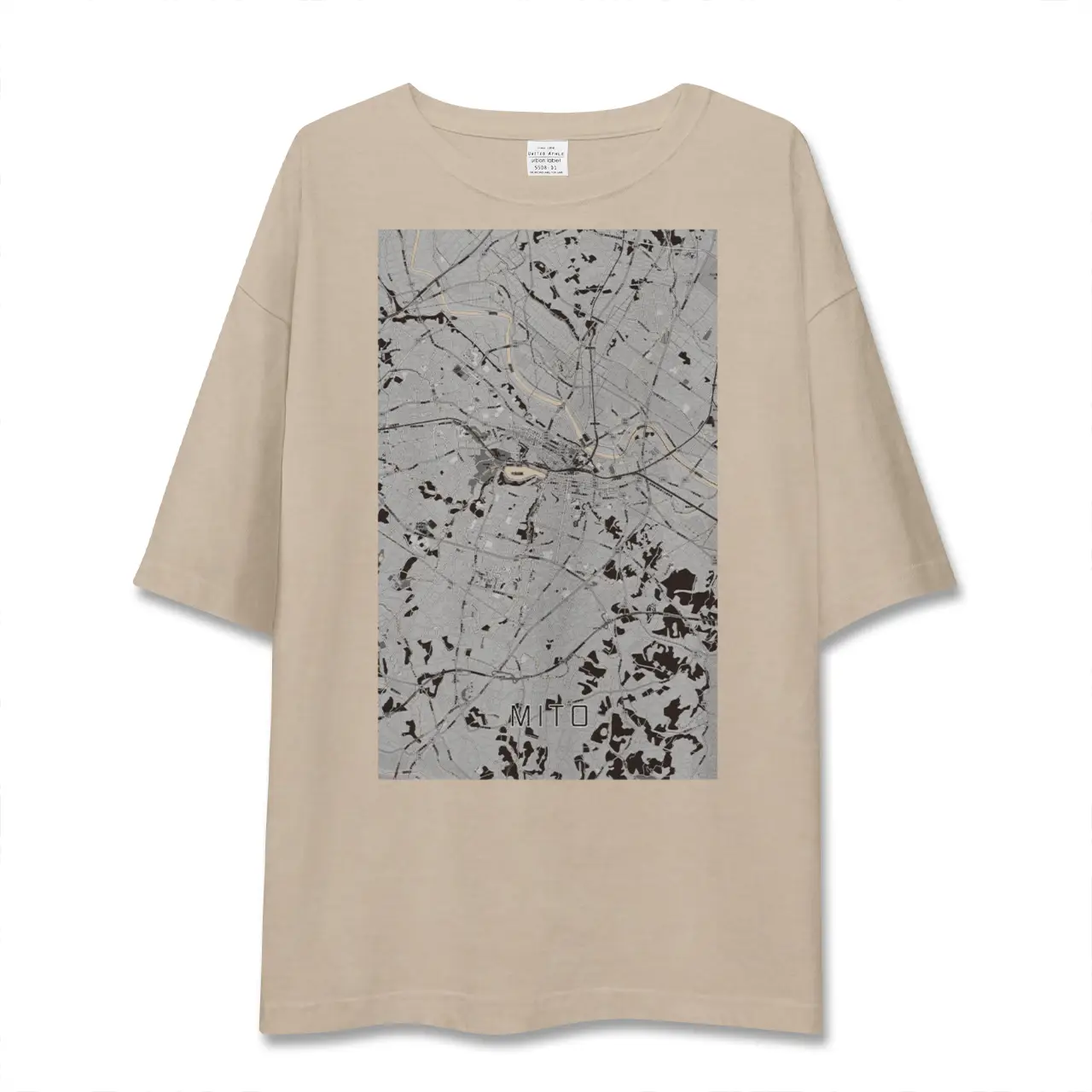 【水戸（茨城県）】地図柄ビッグシルエットTシャツ