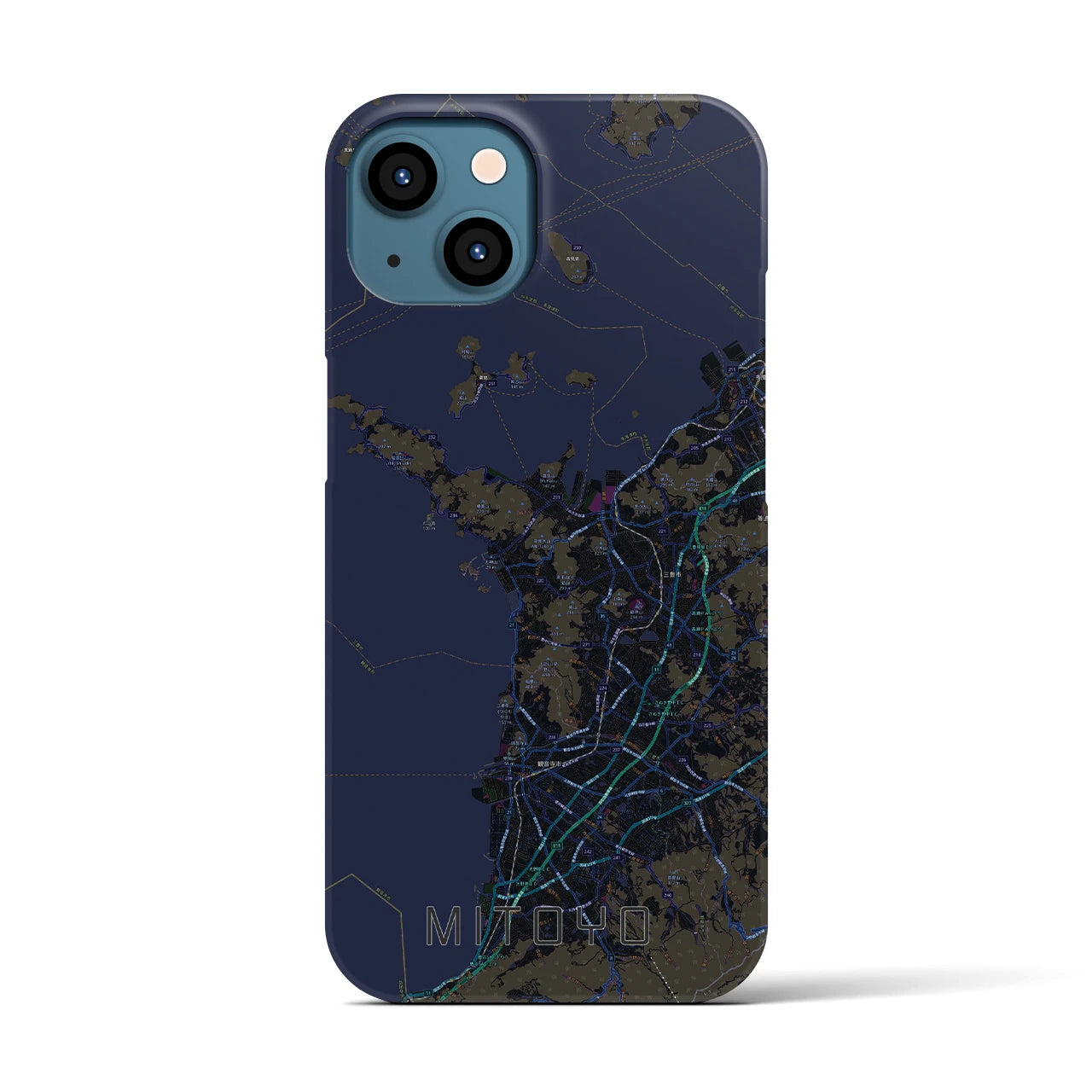 【三豊（香川県）】地図柄iPhoneケース（バックカバータイプ）