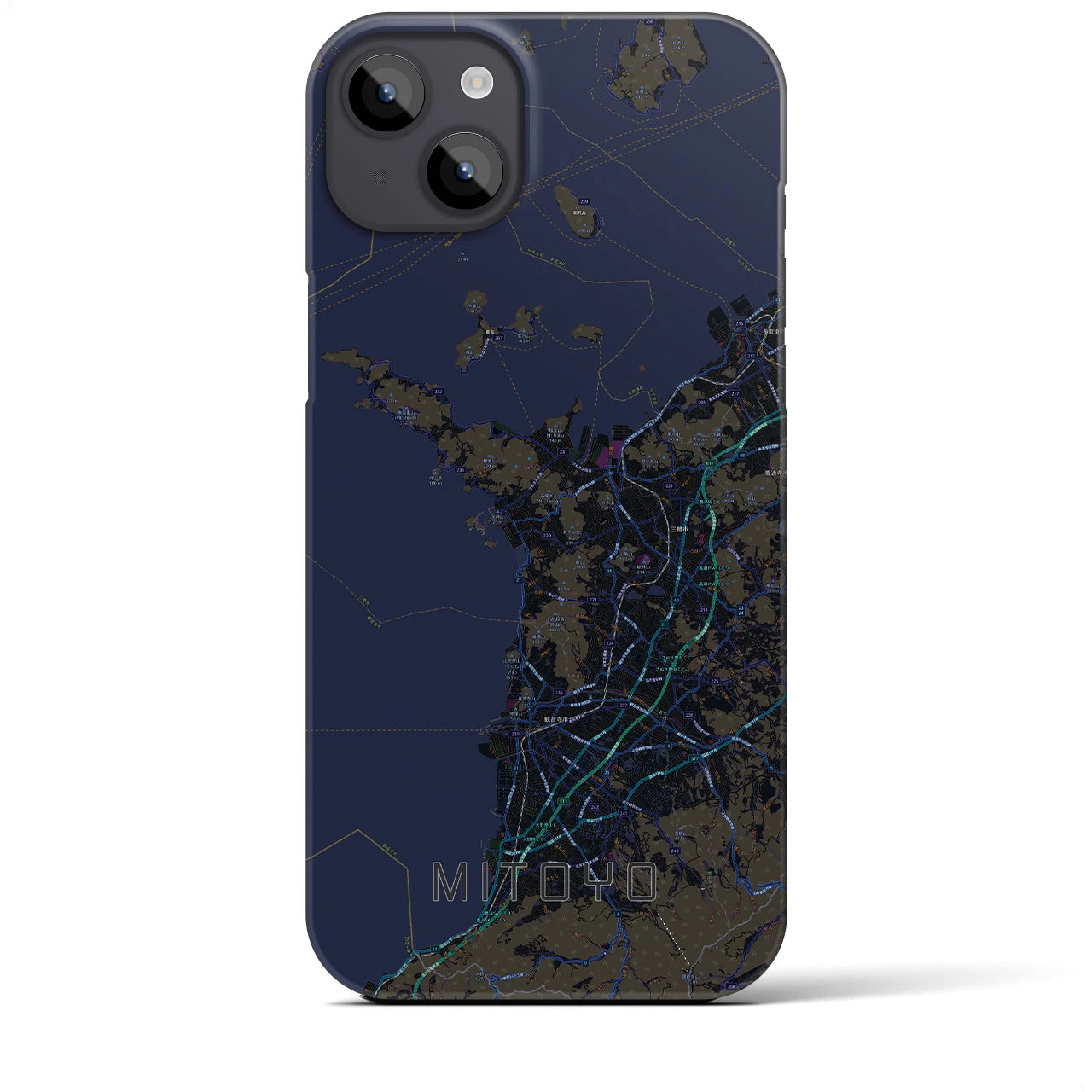 【三豊（香川県）】地図柄iPhoneケース（バックカバータイプ）