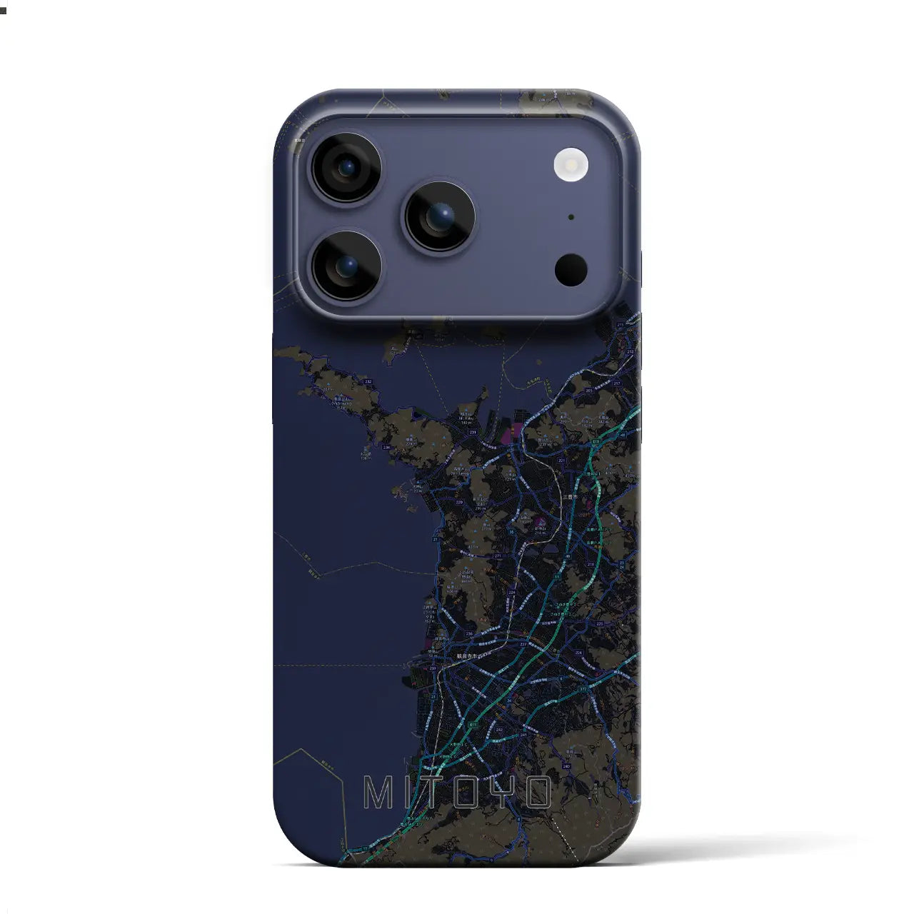 【三豊（香川県）】地図柄iPhoneケース（バックカバータイプ）