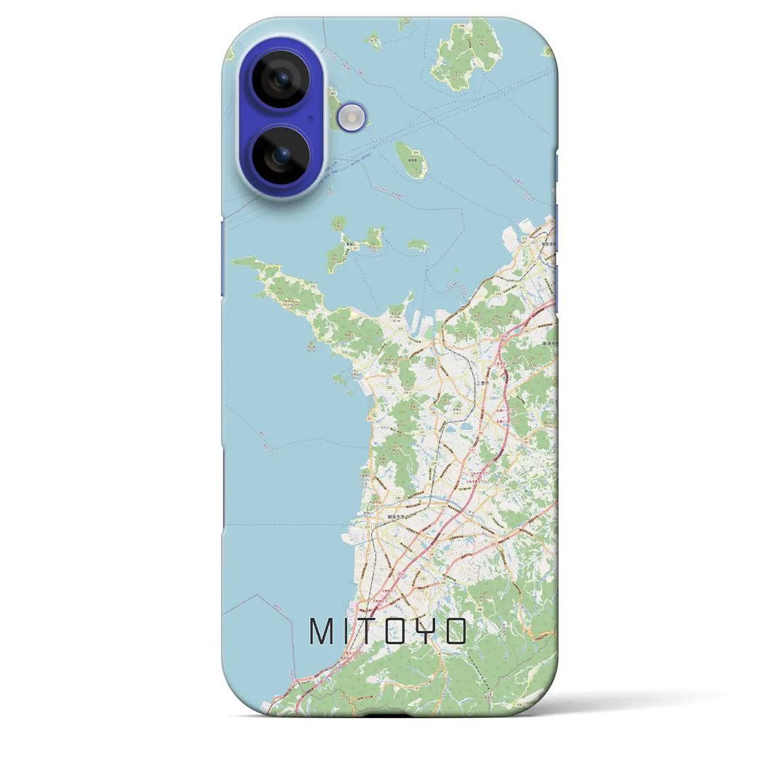 【三豊(香川県)】地図柄iPhoneケース(バックカバータイプ)ナチュラル・iPhone 16 Pro Max 用