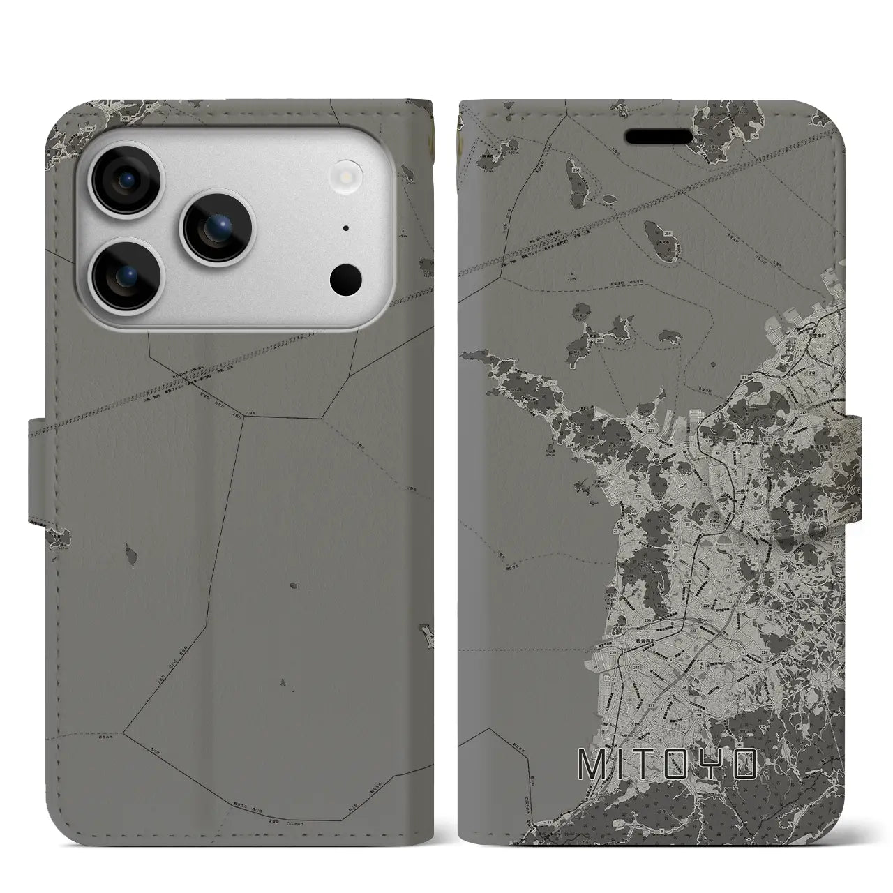 【三豊（香川県）】地図柄iPhoneケース（手帳タイプ）