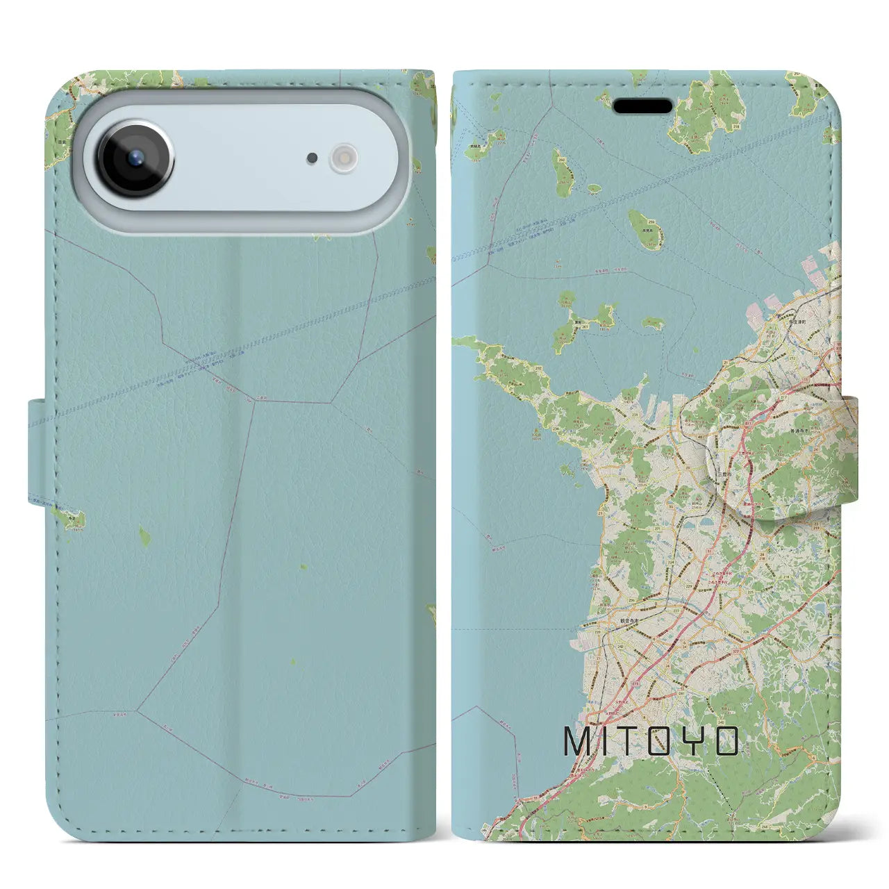 【三豊（香川県）】地図柄iPhoneケース（手帳タイプ）