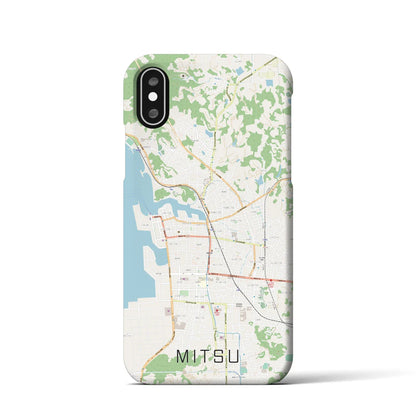 【三津（愛媛県）】地図柄iPhoneケース（バックカバータイプ）